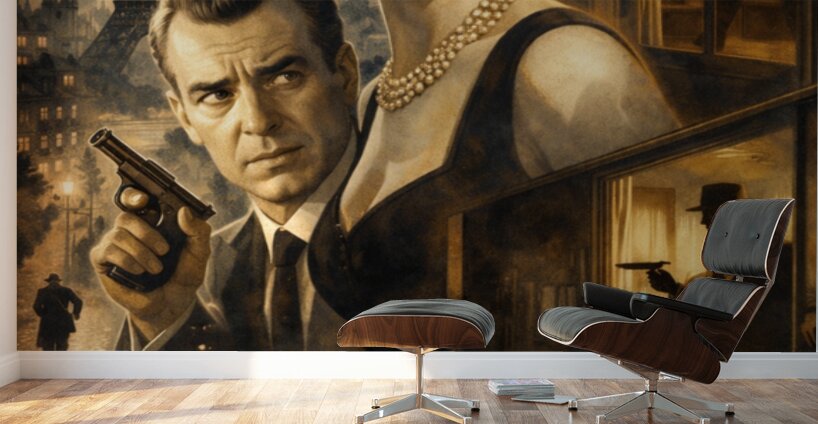 The Paris Secret Intrigue in the Night -Vintage Hollywood Art. Giclee ...