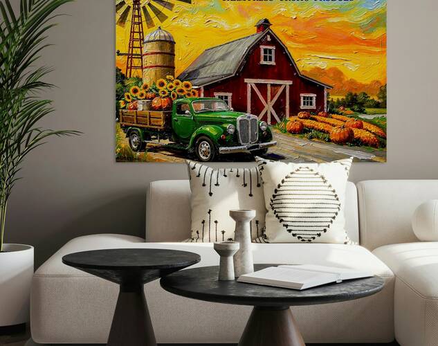 Fresh Grown Produce Art . Vintage Hollywood Art. Giclee Paper- Wood- Metal- Canvas by Doug and Teresa Johnson