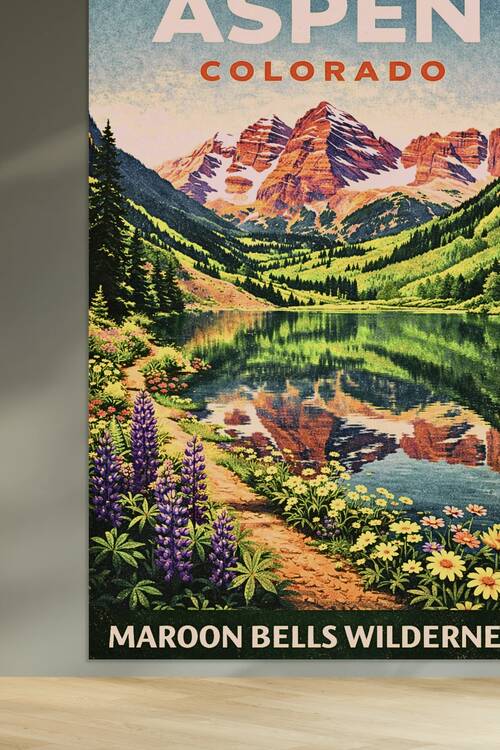 Aspen Wilderness and Alpine Lake- Colorado Summer- Giclee Paper- Wood- Metal- Canvas. by Doug and Teresa Johnson