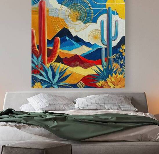 Painted Desert. Abstract Mountain Art. Giclee Paper- Wood- Metal- Canvas.   by Doug and Teresa Johnson