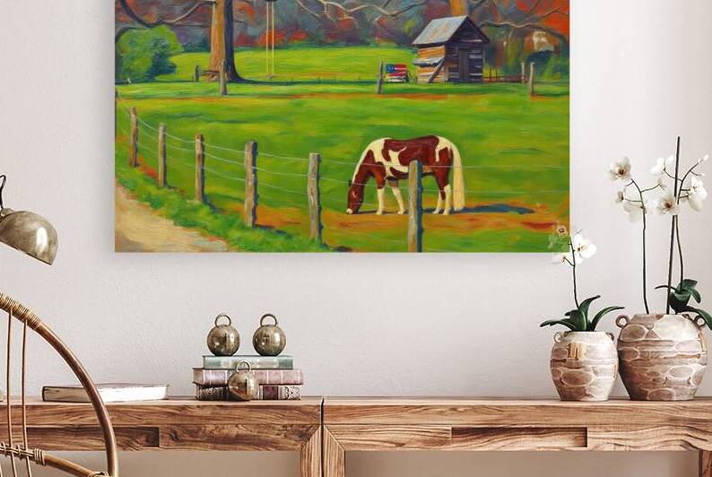 Dillard Farm Horse. Barn Mountain Art. Giclee Paper- Wood- Metal- Canvas.  by Doug and Teresa Johnson