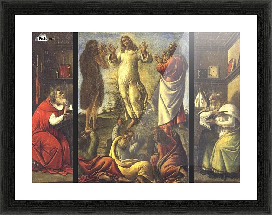 Transfiguration, St Jerome, St Augustine Picture Frame print