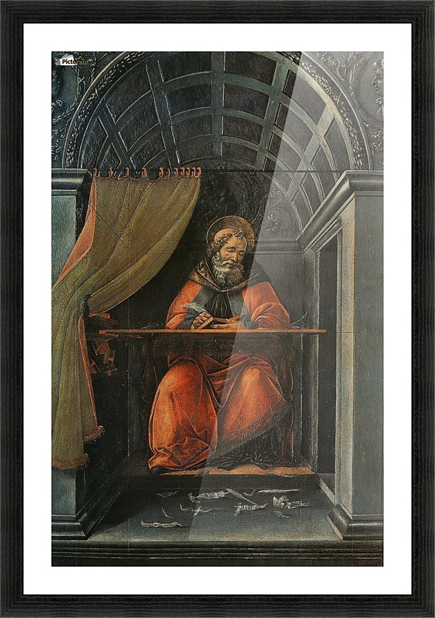 St. Augustine in his cell Picture Frame print