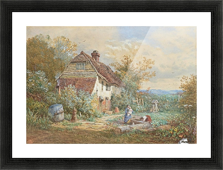 In the garden Picture Frame print