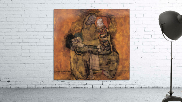 Mother with two children Wall Preview