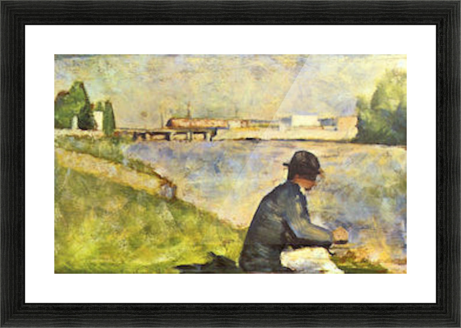 Seated man Picture Frame print