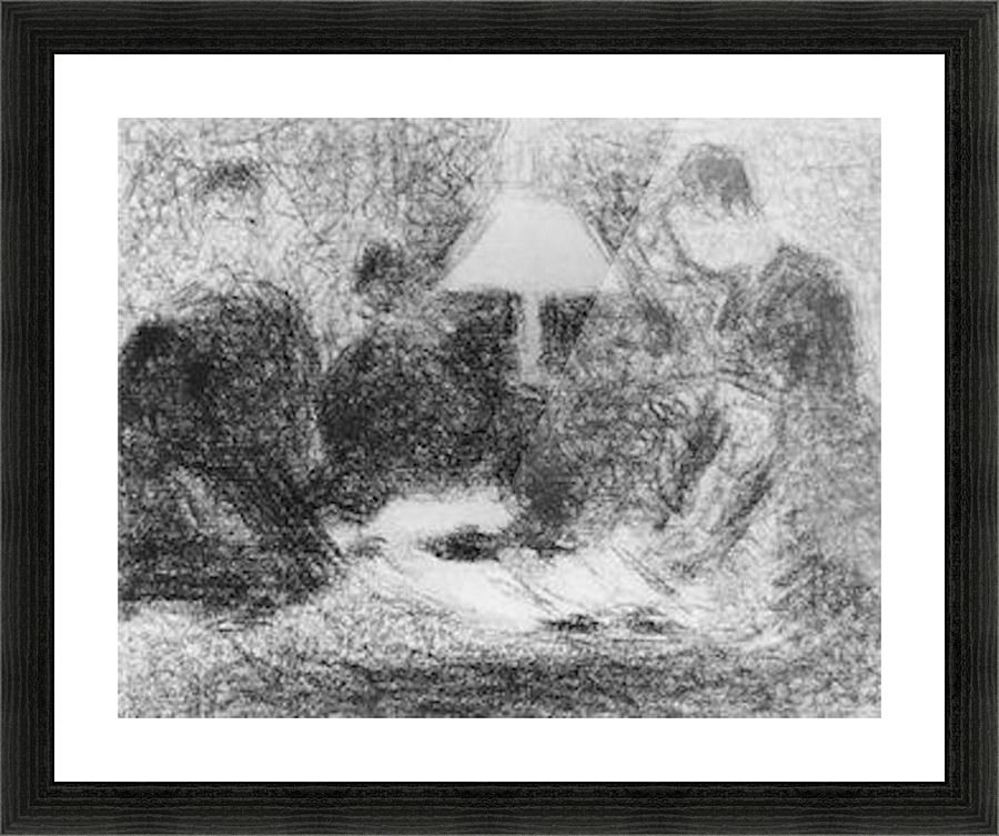 Family evening Picture Frame print