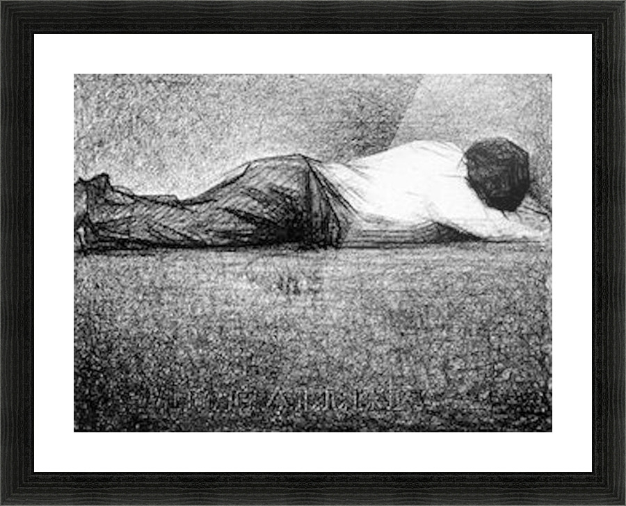 Man sleeping Picture Frame print