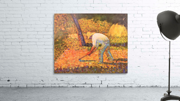 Farmer with hoe Wall Preview