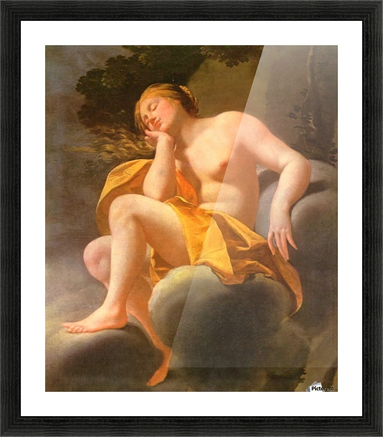 Sleeping Venus on clouds Picture Frame print