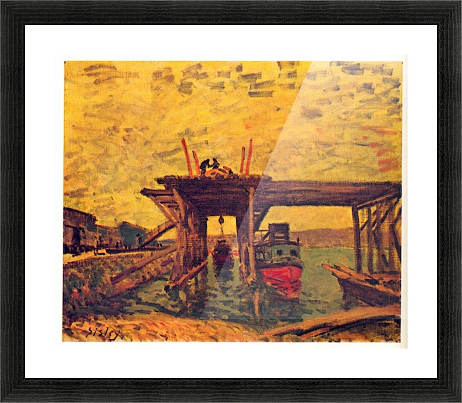 Bridge under construction Picture Frame print