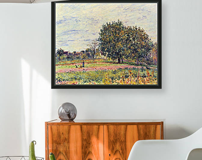 Walnut trees in the sun in early October by Sisley
