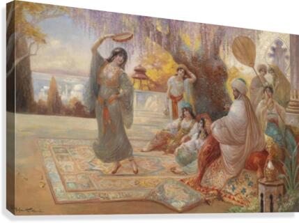 Orientalische Haremsszene Canvas Print