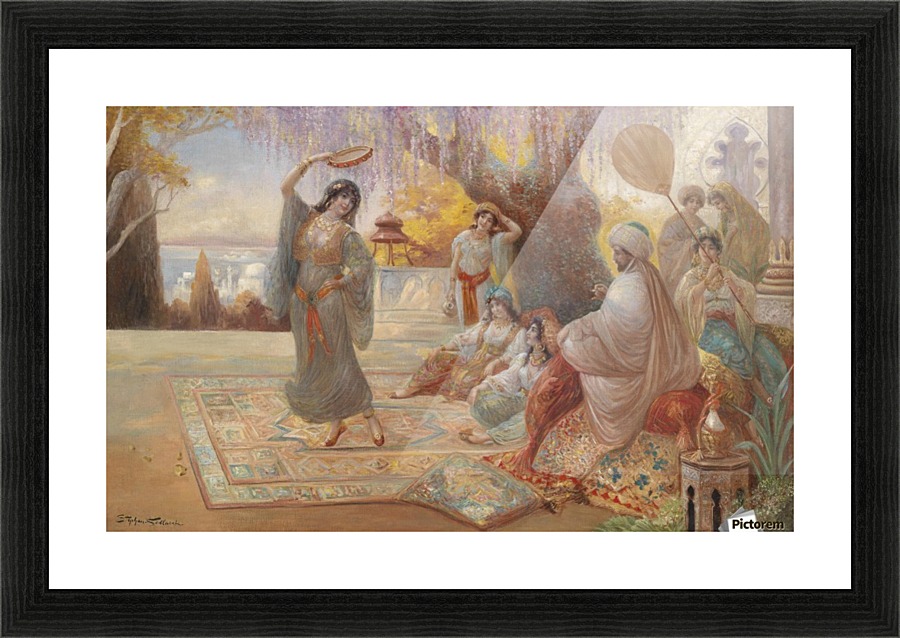 Orientalische Haremsszene Picture Frame print