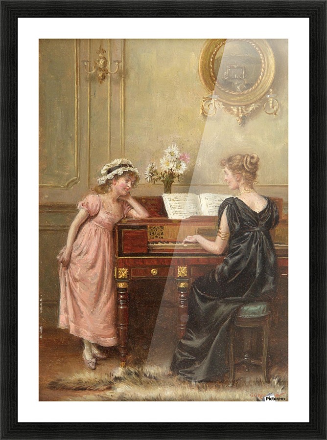 A piano lesson Picture Frame print