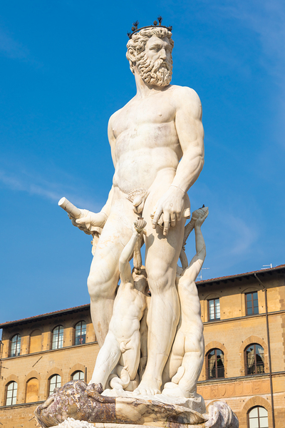 Florence Italy - Neptune Fountain. Marble sculpture Renaissanc Digital Download