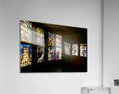 Colored glass windows of the Duomo church   Milan cathedral 16t Acrylic Print