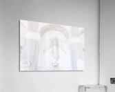 Ancient statue of angel in Italian old cemetery. Religious sculp Acrylic Print