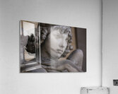 Guardian angel statue in antique cemetery. Acrylic Print