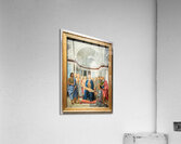 Madonna and child with saints angels and Federico da Montefeltr Acrylic Print