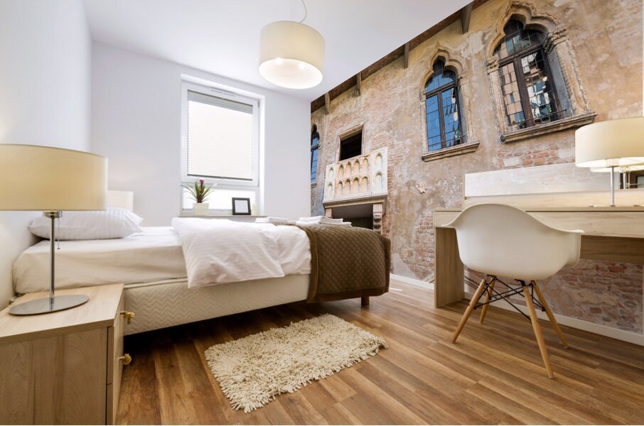 Verona Italy   30 April 2024. The famous Romeo and Juliet balco Mural print