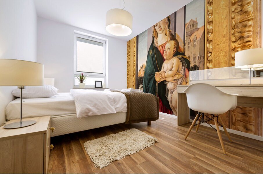 Madonna and Child by Sandro Botticelli ca 1490   tempera on pa Mural print