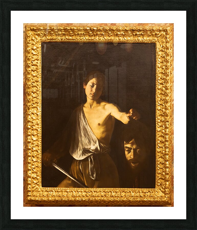 Rome Italy - David with the head of Goliath by Caravaggio Gal Picture Frame print