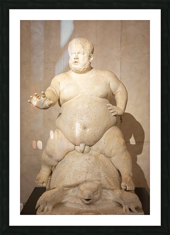 Morgante riding a tortoise marble statue by Valerio Cioli 1568 Picture Frame print