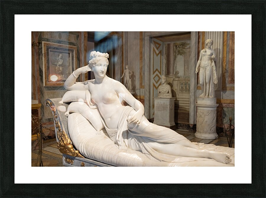 Rome Italy - Paolina Borghese Bonaparte as Venus Victrix by sc Picture Frame print