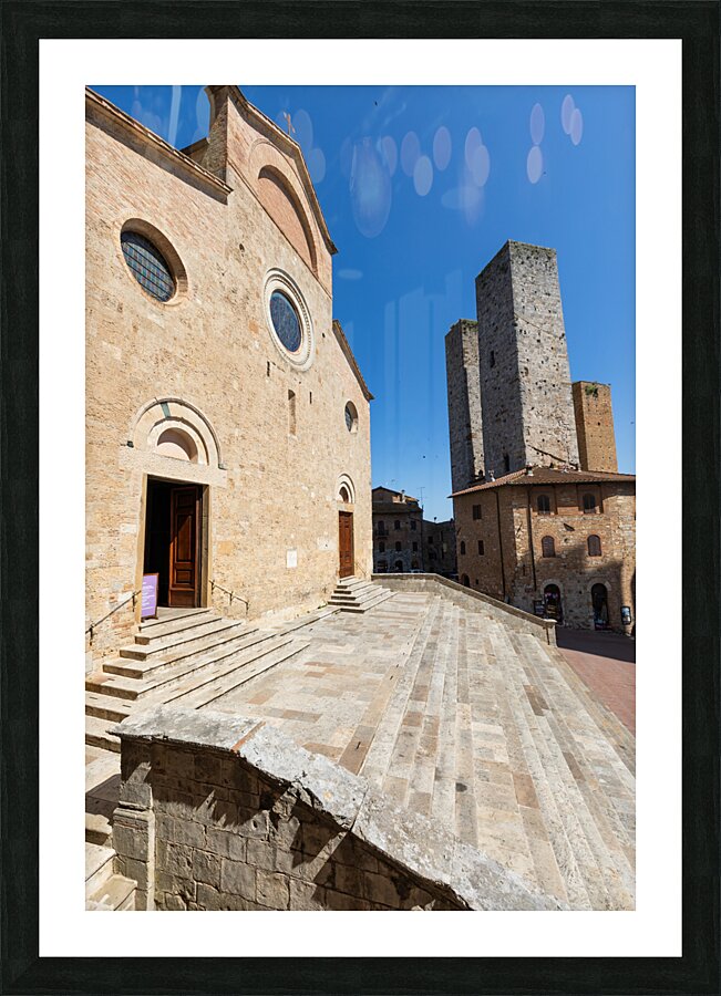 San Gimignano Italy travel destionation. Medieval tower skyscra Picture Frame print