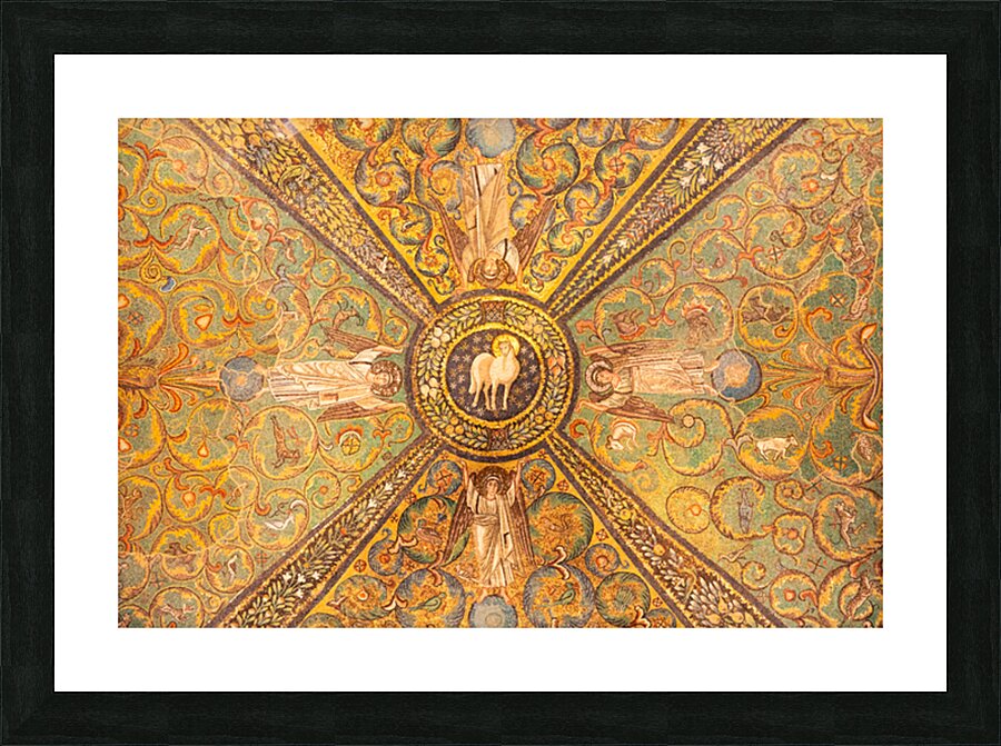 Italy San Vitale Basilica interior decor with mosaic Picture Frame print