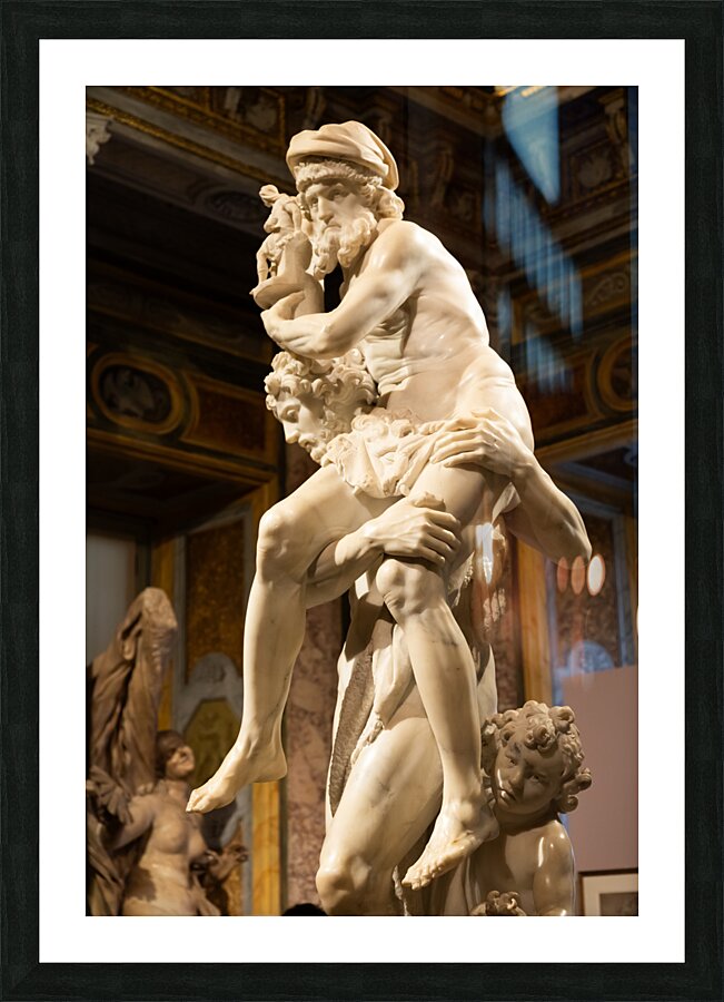 Rome Italy - Galleria Borghese museum - Aeneas Anchises and As Picture Frame print