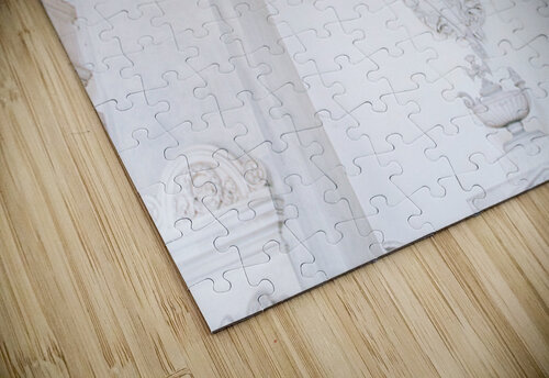 Ancient statue of angel in Italian old cemetery. Religious sculp Paolo Modena puzzle