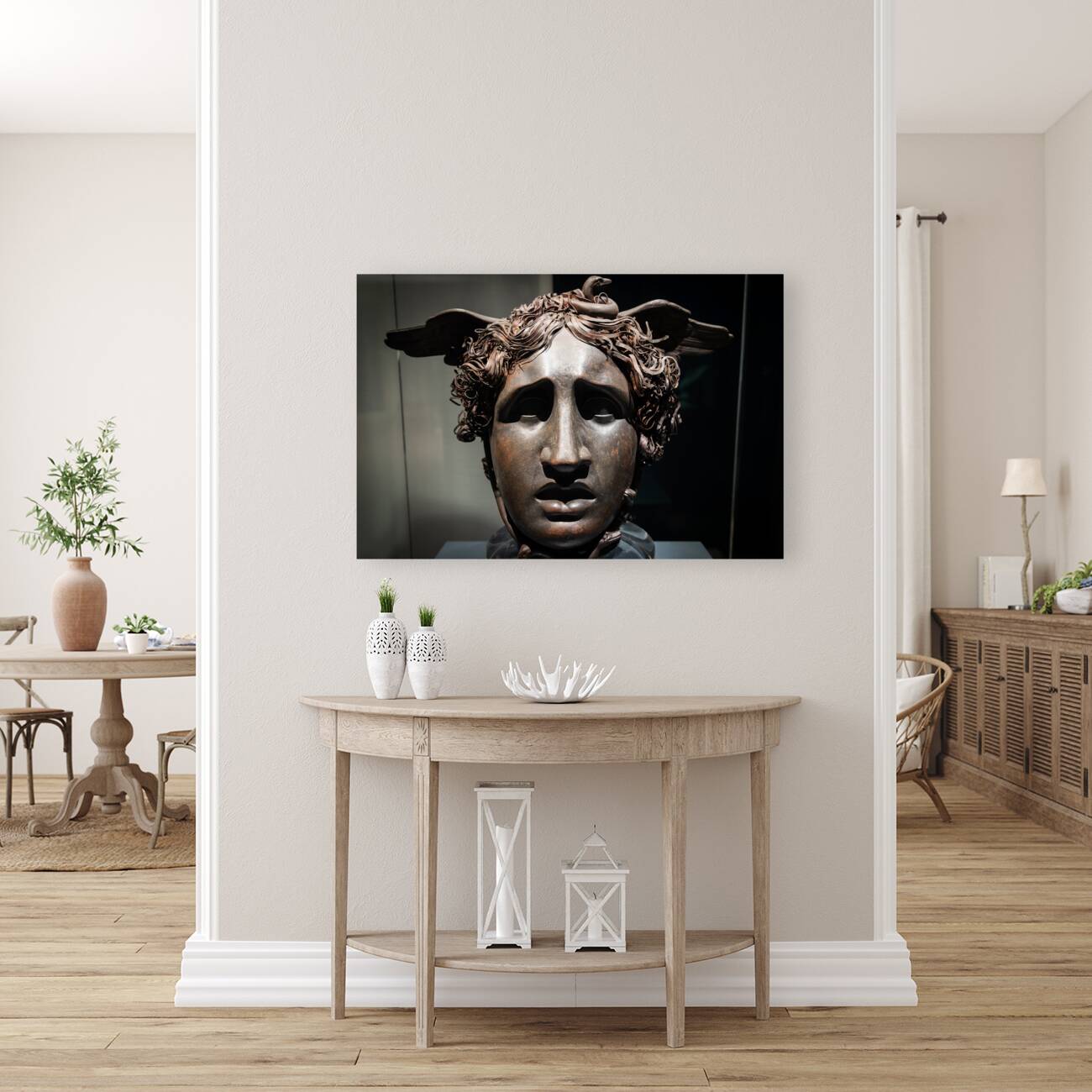 Head of Medusa by sculptor Antonio Canova 1799 bronze and cop Reproduction