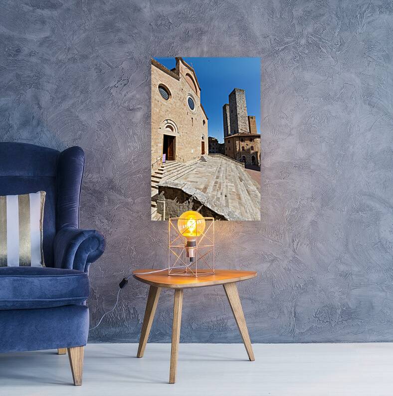 San Gimignano Italy travel destionation. Medieval tower skyscra Reproduction