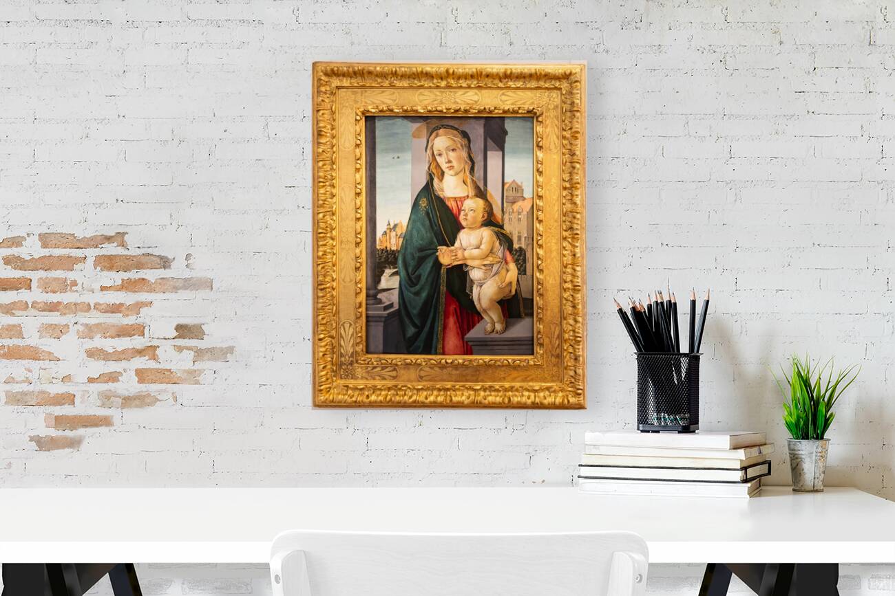 Madonna and Child by Sandro Botticelli ca 1490   tempera on pa Reproduction