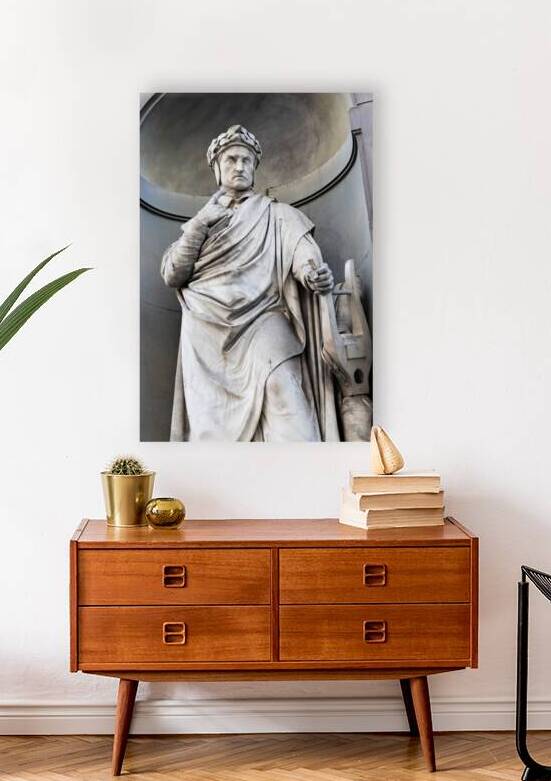Florence Italy. Statue of the famous poet Dante Alighieri. by Paolo Modena