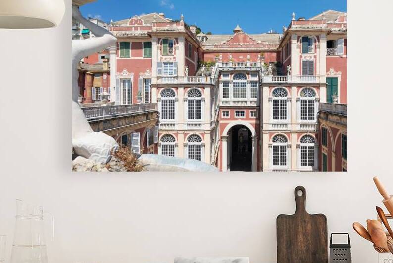 Genoa Italy   Royal Palace   Palazzo Reale   exterior with blue by Paolo Modena