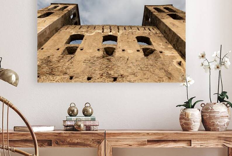 Ancient Castle Wall with Medieval Architecture and Stone Arches by Paolo Modena