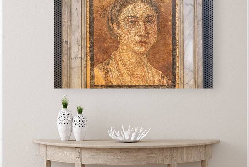 Ancient Roman Female Portrait Mosaic from Pompeii Naples Archae by Paolo Modena
