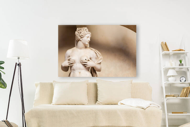 Sensual naked woman statue in Florence Italy. Beauty figure mad by Paolo Modena