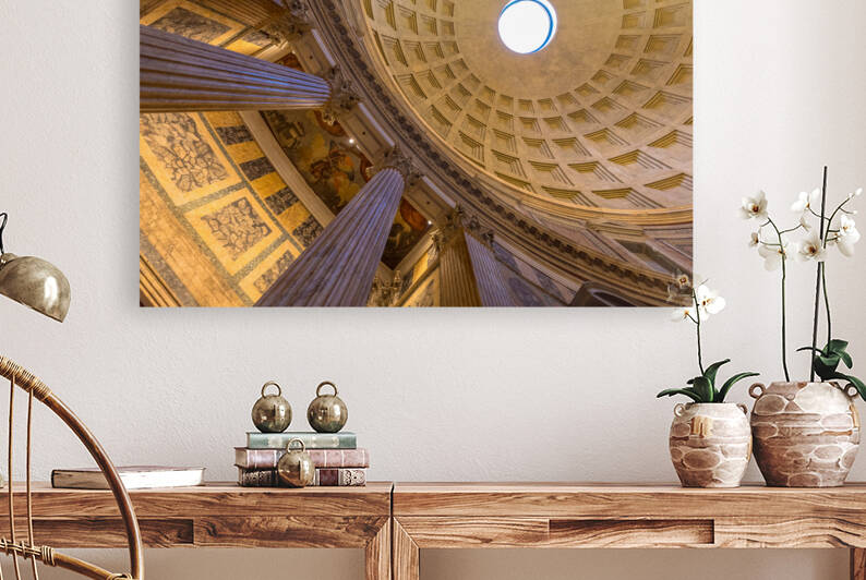 Pantheon temple interior in Rome Italy by Paolo Modena