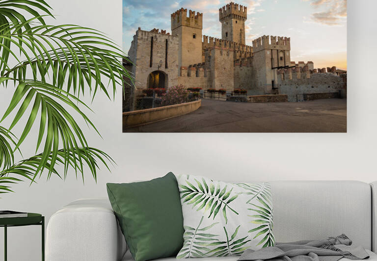 Sirmione Italy - castle on Garda lake. Scenic mediaeval buildin by Paolo Modena