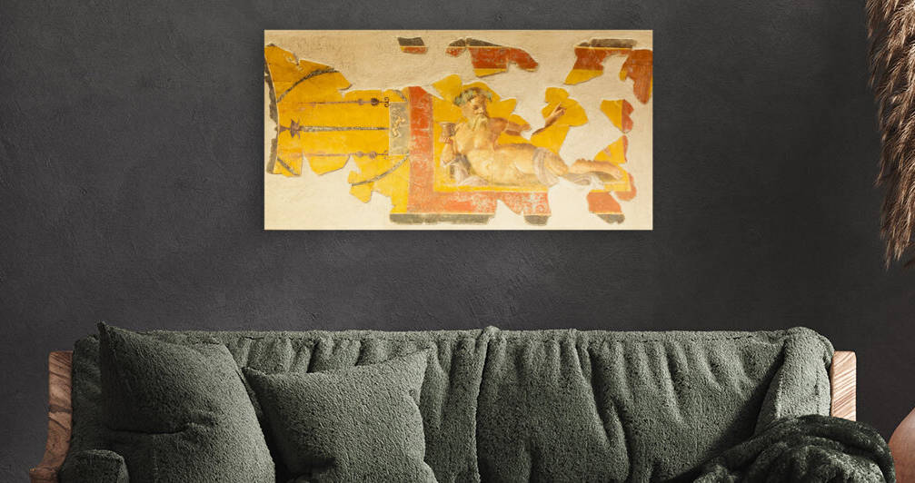 Italy Pompeii - Roman house interior antique fresco decoration by Paolo Modena