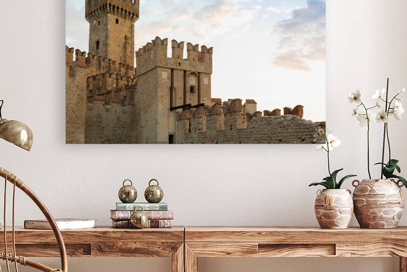 Sirmione Italy - castle on Garda lake. Scenic mediaeval buildin by Paolo Modena