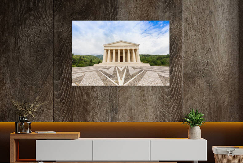 Possagno Italy. Temple of Antonio Canova with classical colonna by Paolo Modena