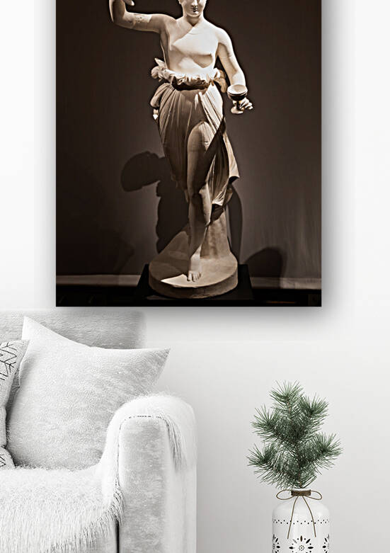 Statue of Hebe famous ancient sculpture by Antonio Canova 1796 by Paolo Modena