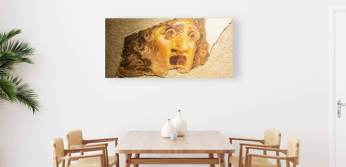 Italy Pompeii - Roman house interior antique fresco decoration by Paolo Modena