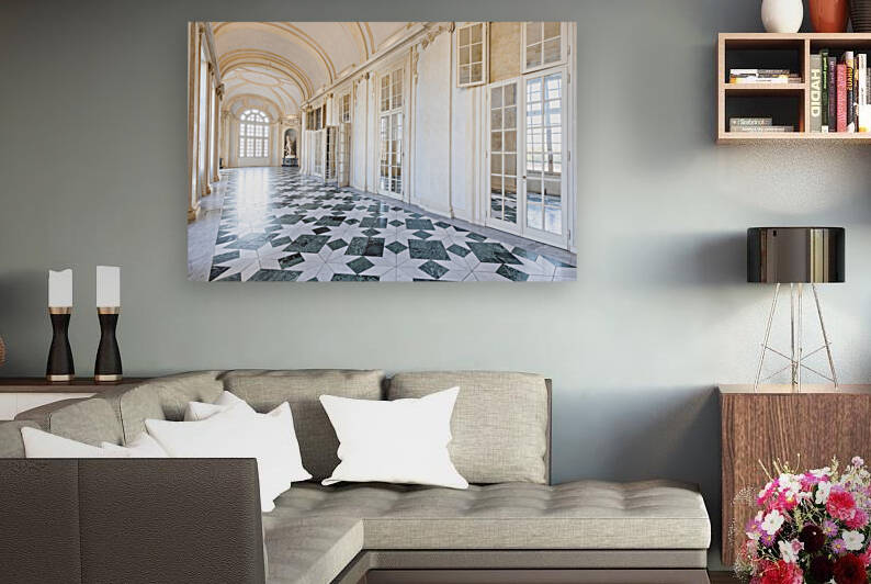 Venaria Reale Italy - January 2023: luxury interior old royal p by Paolo Modena
