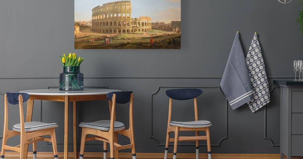 The Colosseum  Gaspare Vanvitelli painting Rome 1736 by Paolo Modena